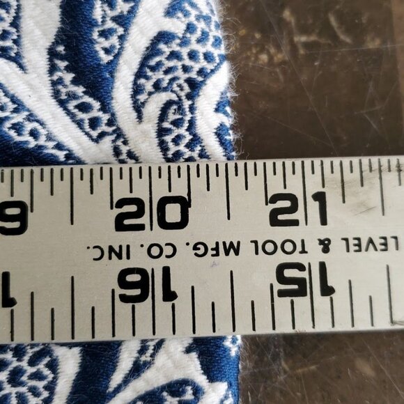 Dries Van Noten Skirt Size 44 Blue White Paisley Brocade Silk Blend Pencil - Picture 8 of 9